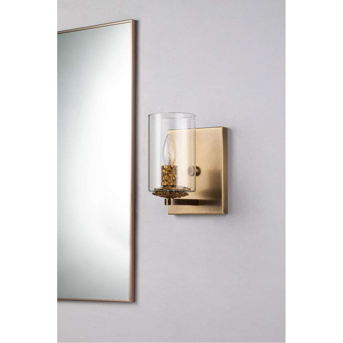 Bolivar 1 Light 6 inch ATB Bath Light Wall Light in Antique Brass